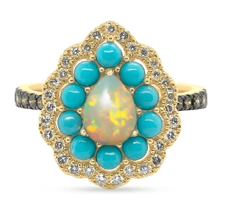 14K Yellow Gold Opal
