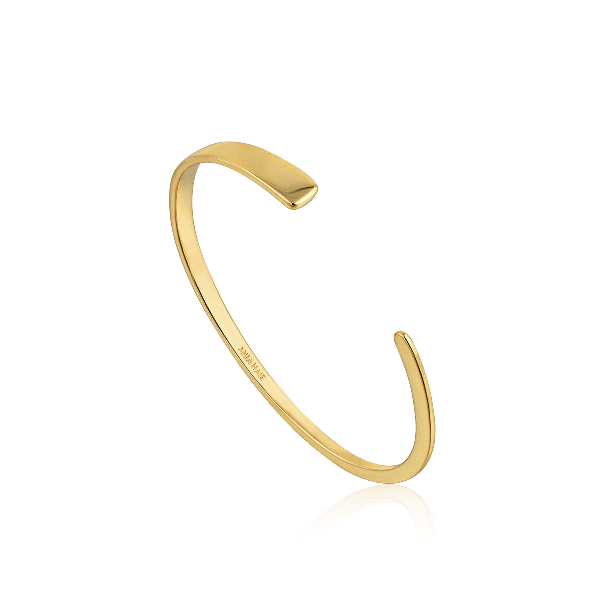 Gold Toned Geometry Flat Cuff