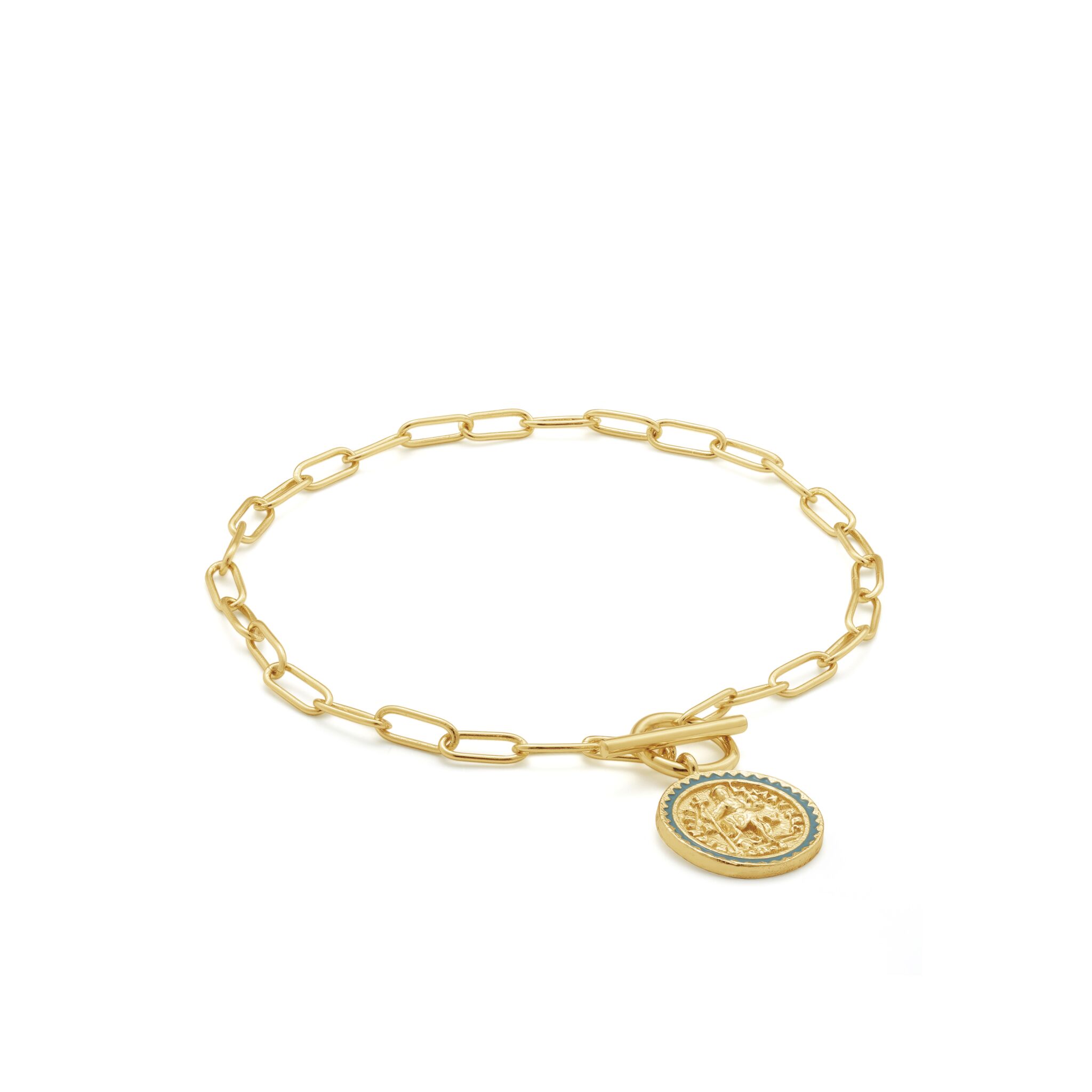 Gold Toned Emperor T-bar Bracelet by Ania Haie