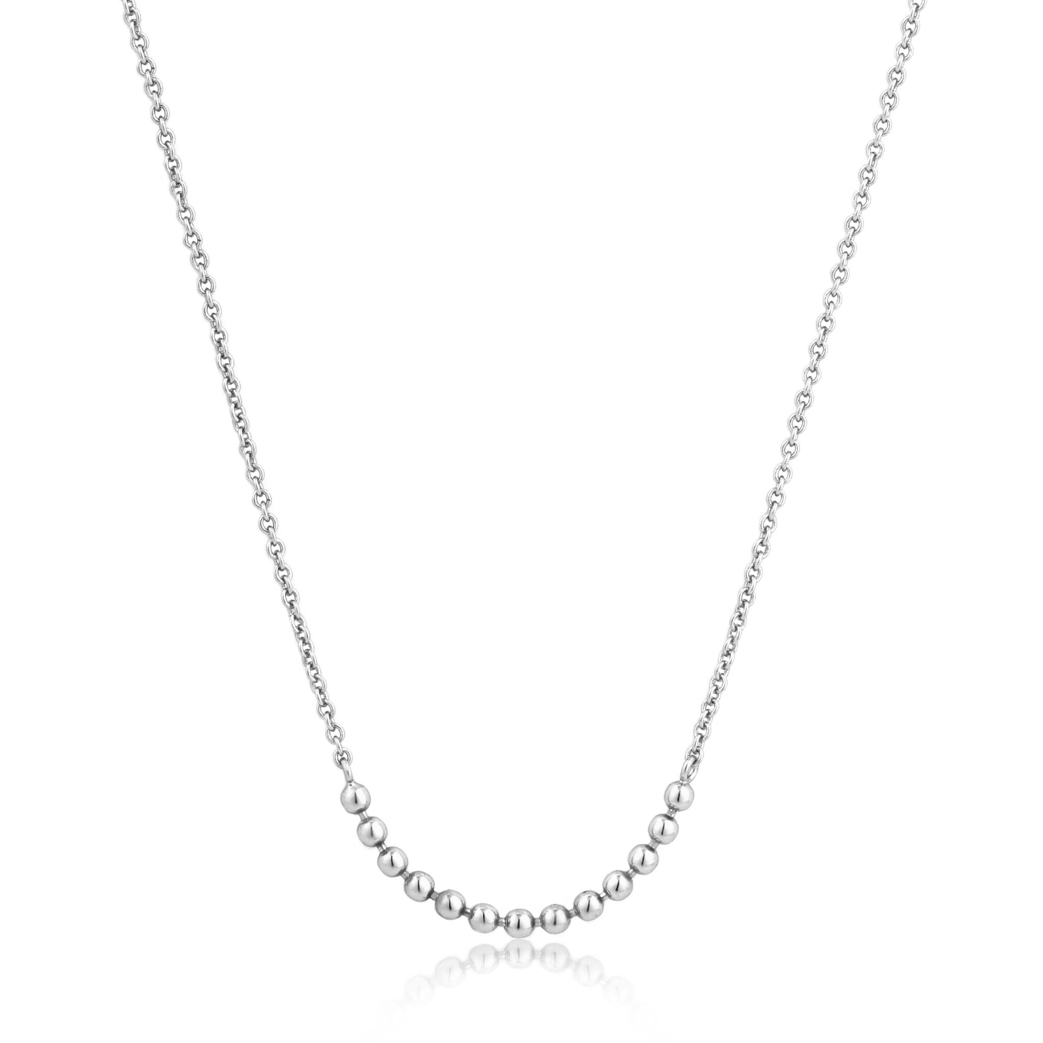 Silver Modern Multiple Balls Necklace by Ania Haie