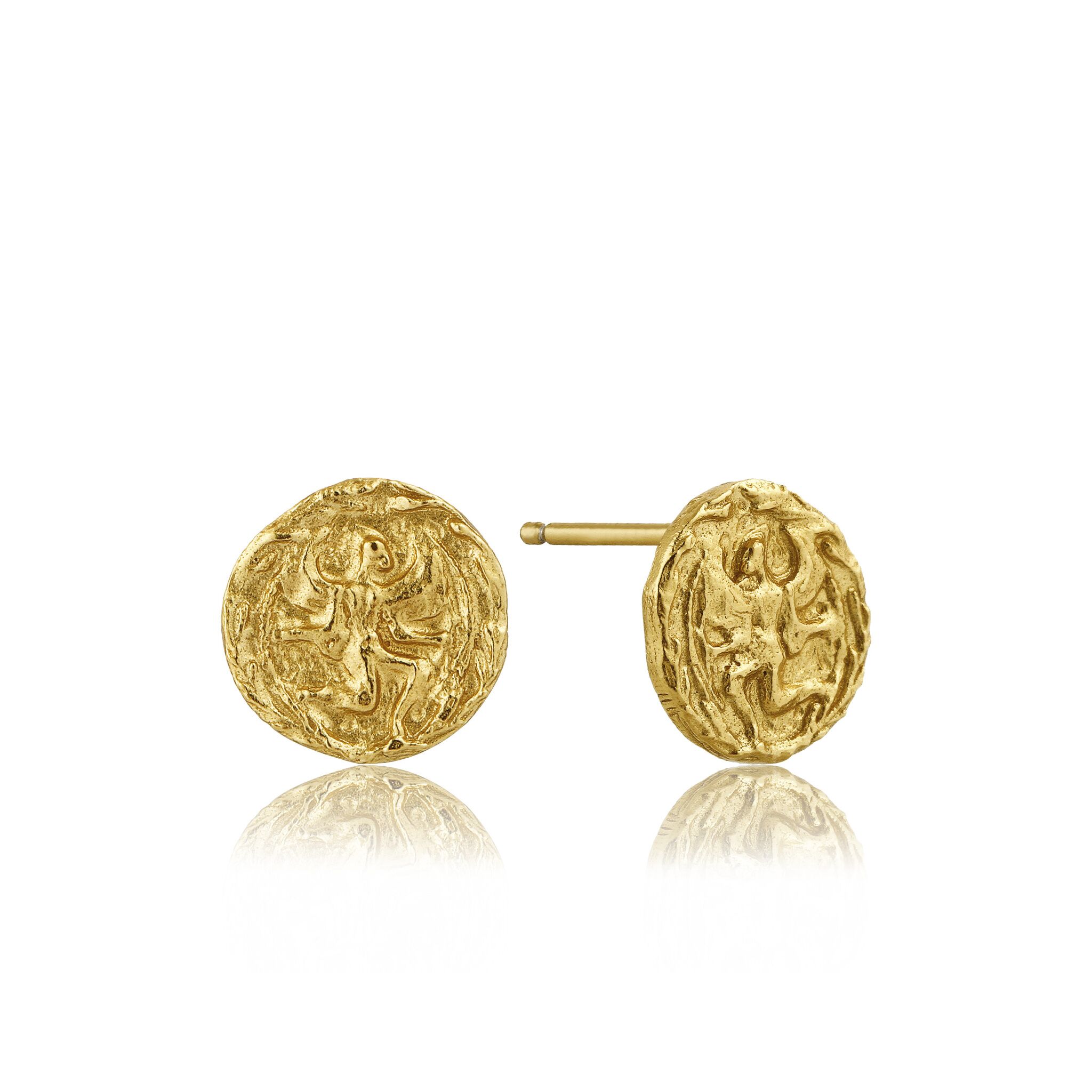 Gold Toned Boreas Stud Earrings by Ania Haie