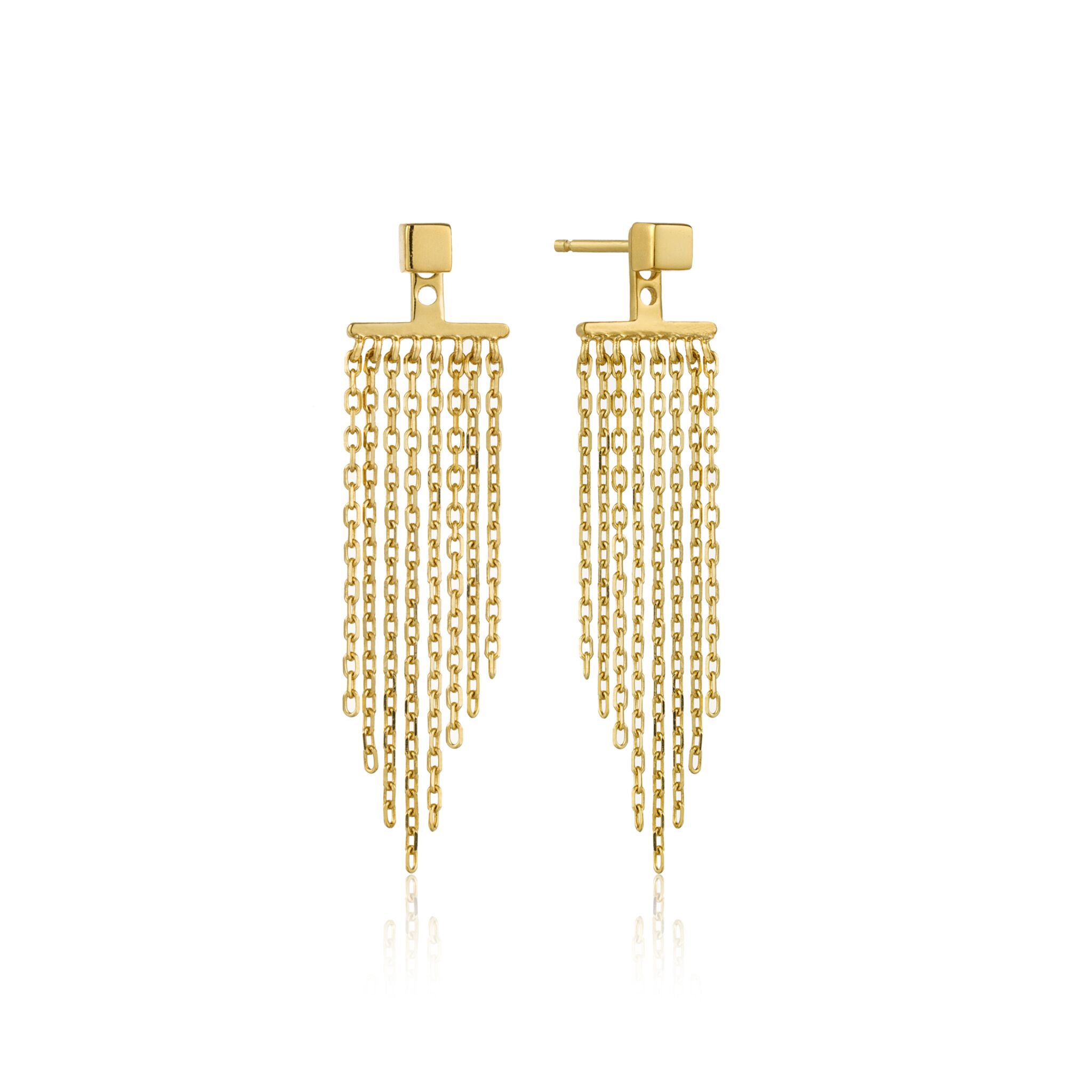 Gold Toned Fringe Fall Ear Jackets by Ania Haie
