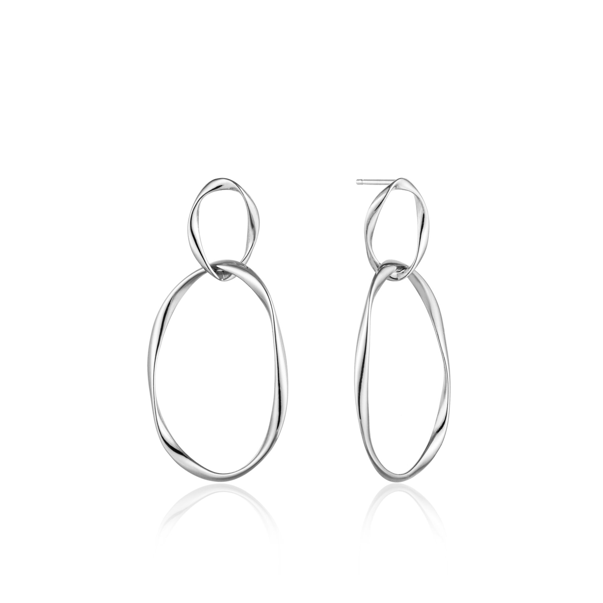Sterling Silver Swirl Nexus Earrings by Ania Haie