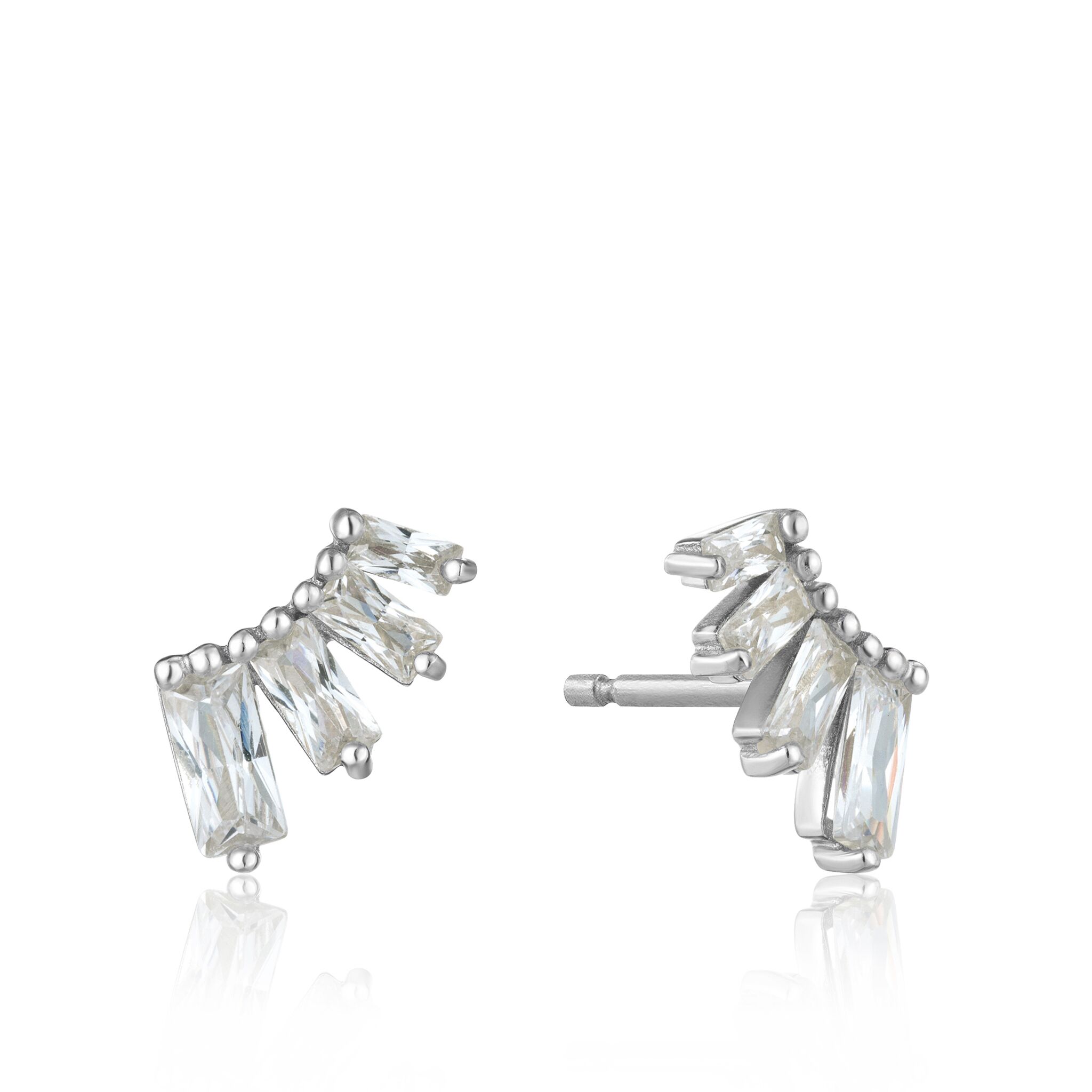 Sterling Silver Glow Bar Stud Earrings by Ania Haie