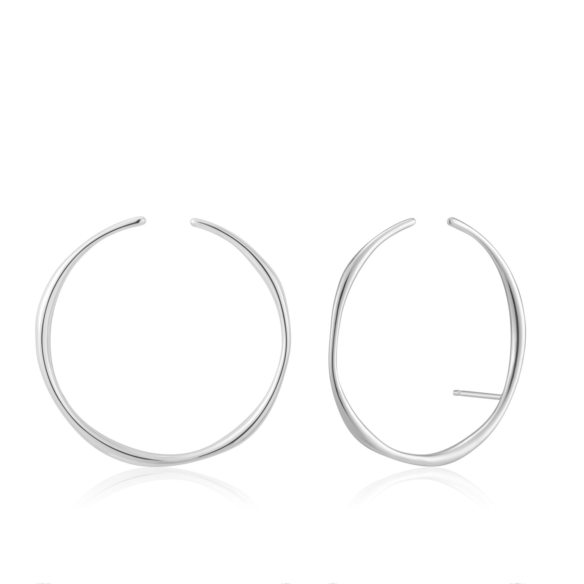Sterling Silver Stud Hoop Ear Cuffs by Ania Haie