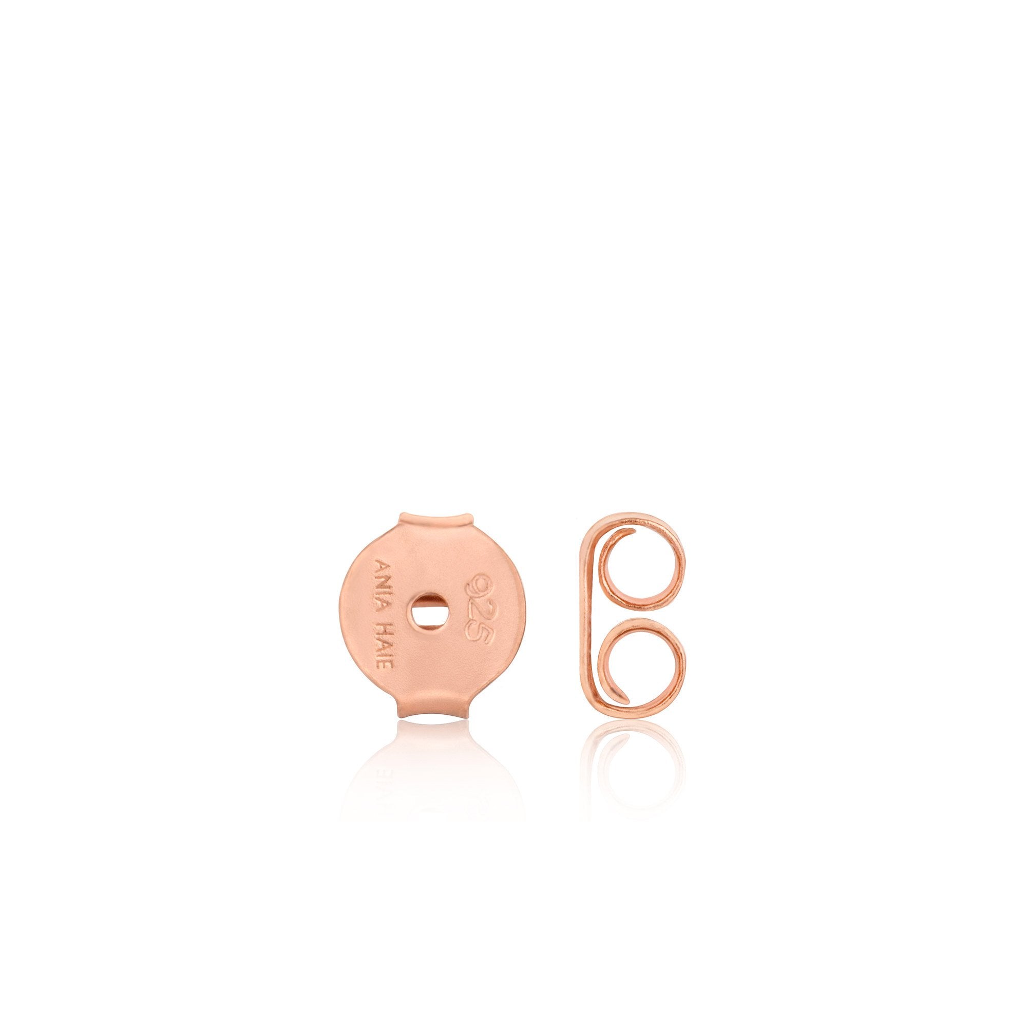 rose gold toned prism stud earrings friction back