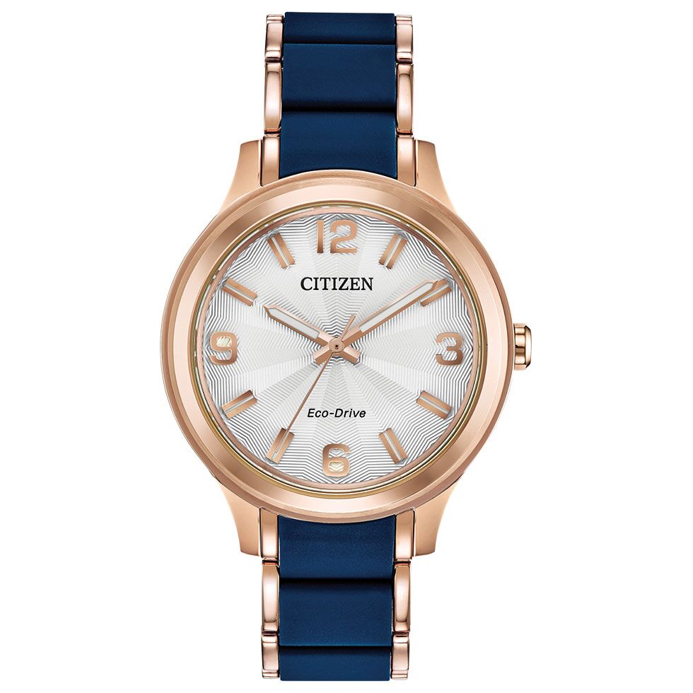 Blue and Rose Gold-Tone Ladies Drive Watch by Citizen