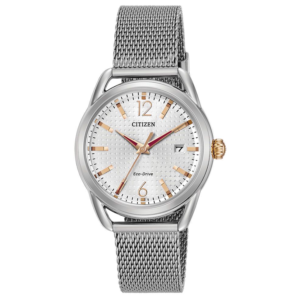 Silver Tone Mesh Ladies Drive Watch by Citizen