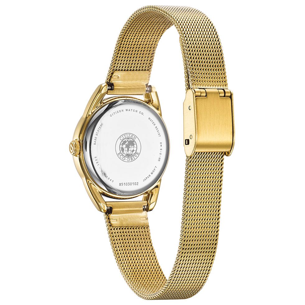 Gold Tone Mesh Ladies Drive Watch by Citizen - Image 2