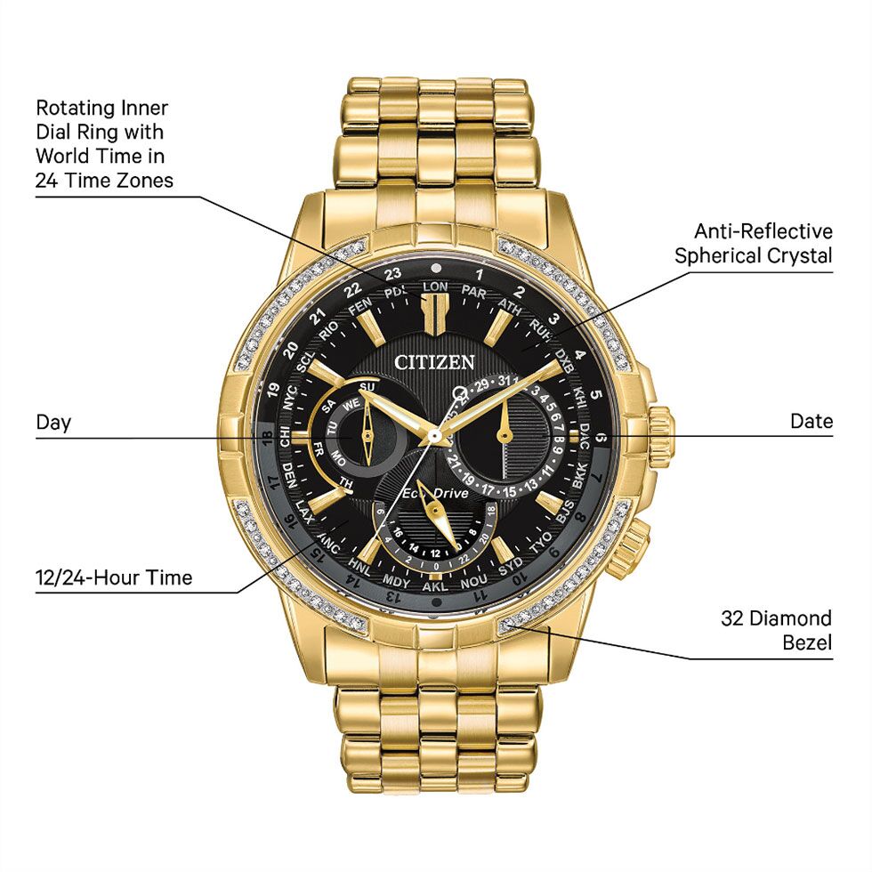Gold Men's Calendrier Watch by Citizen - Image 2