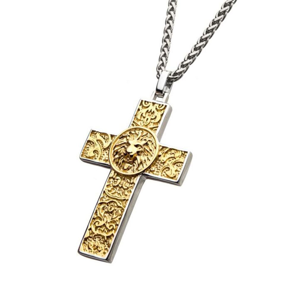 Nymeria Lion Cross Pendant by INOX