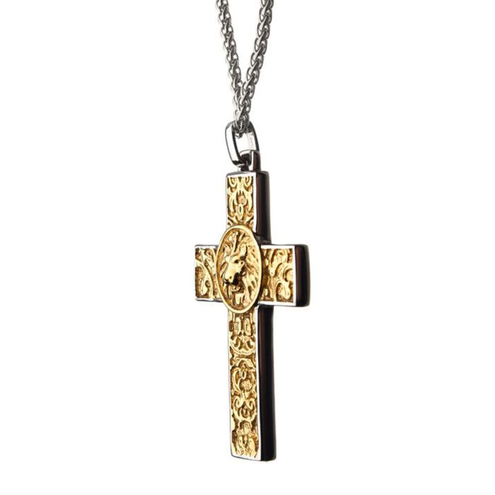 Nymeria Lion Cross Pendant by INOX