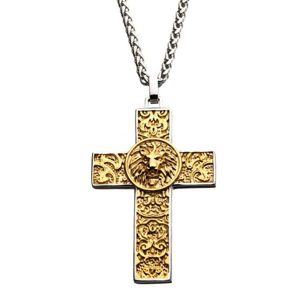 Nymeria Lion Cross Pendant by INOX
