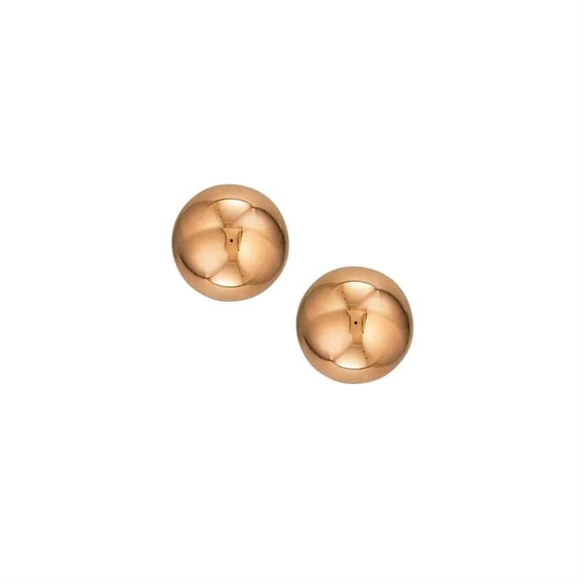 Rose Gold Ball Stud Earrings