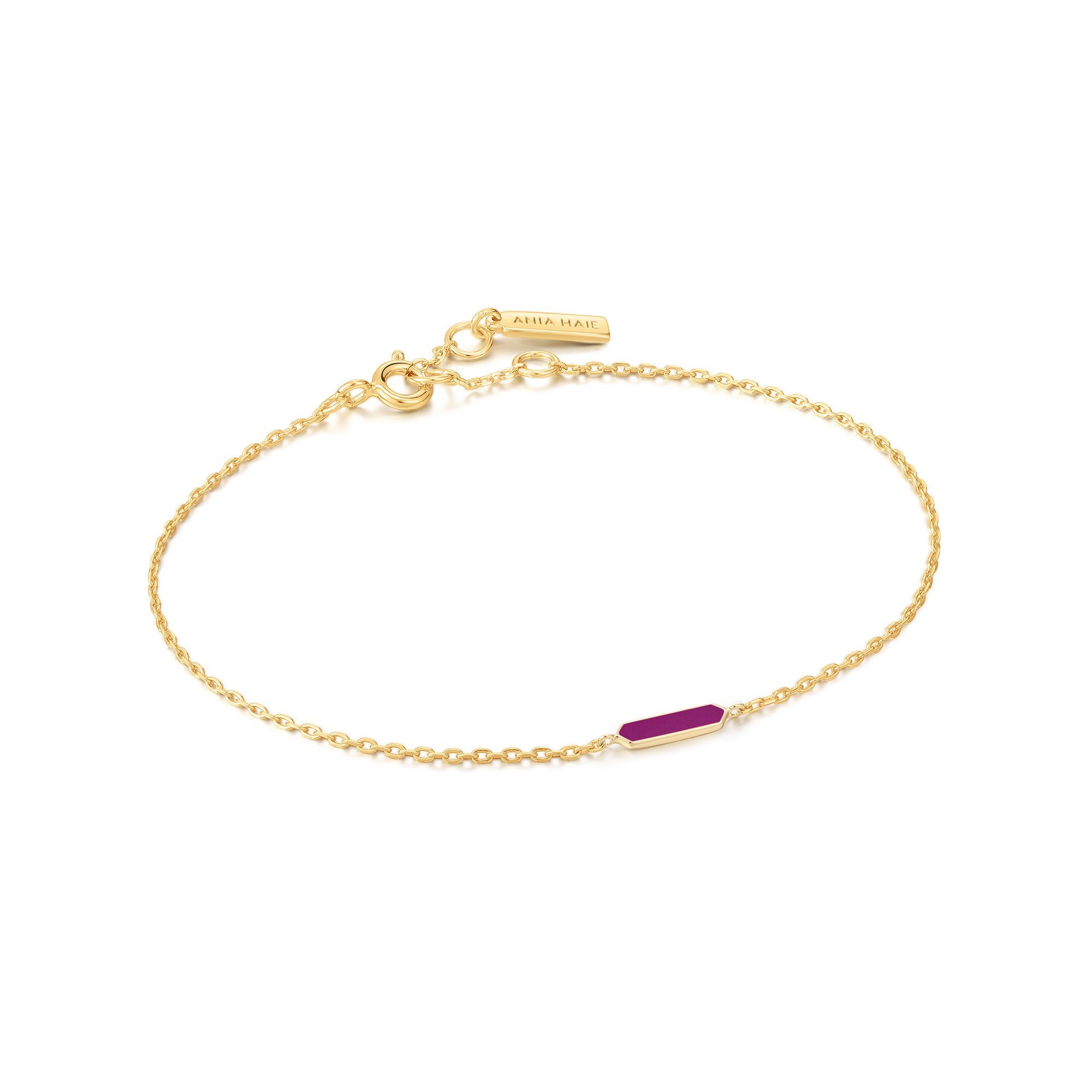 berry enamel bar bracelet