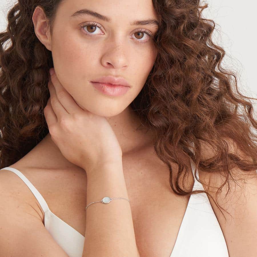 sunbeam emblem bracelet on model