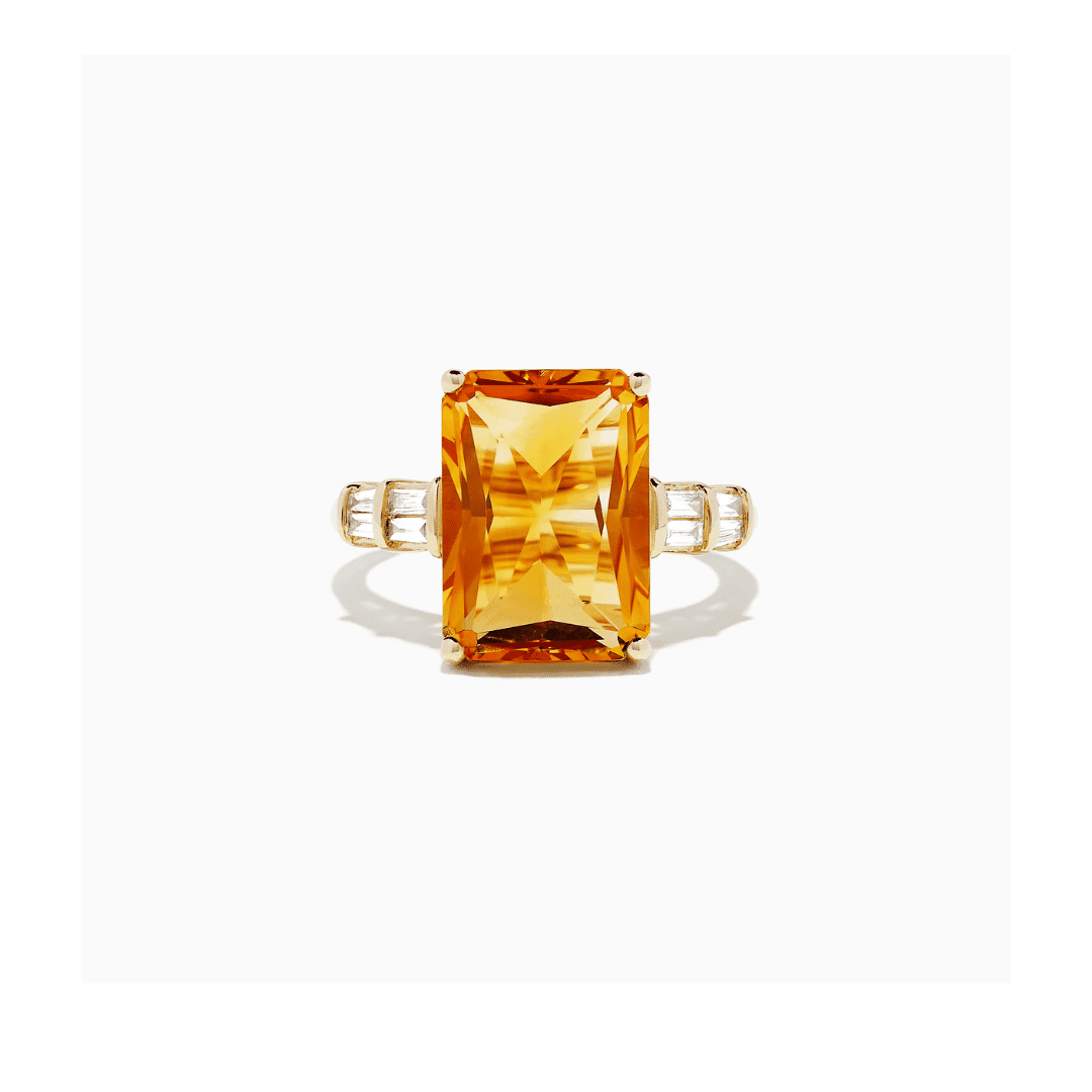 Sunset Citrine and Diamond Ring by Effy