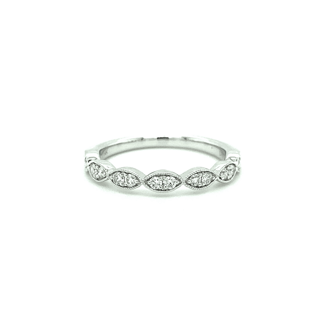 Scalloped Marquise Diamond Band