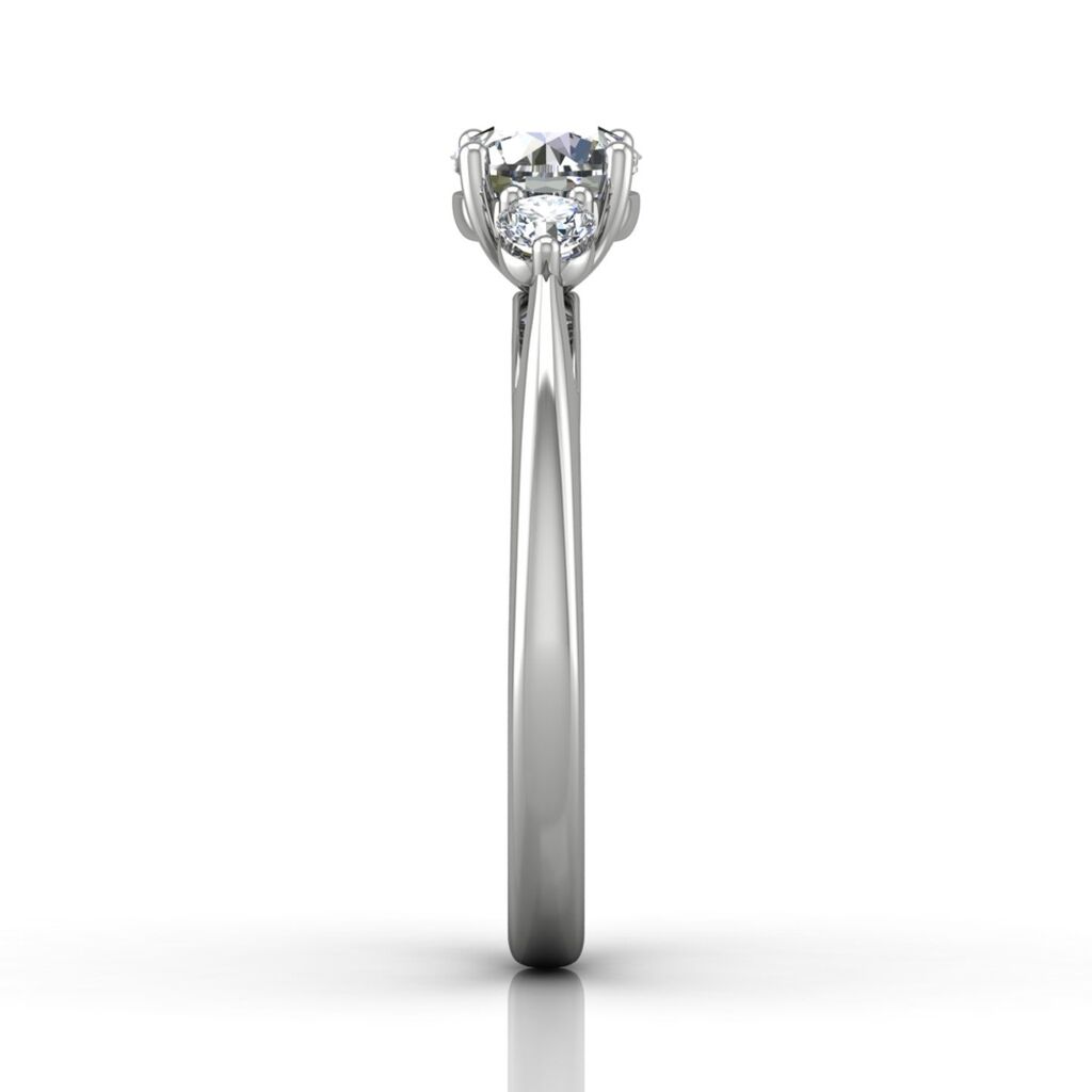 Three Diamond Engagement Semi-Mount by Martin Flyer