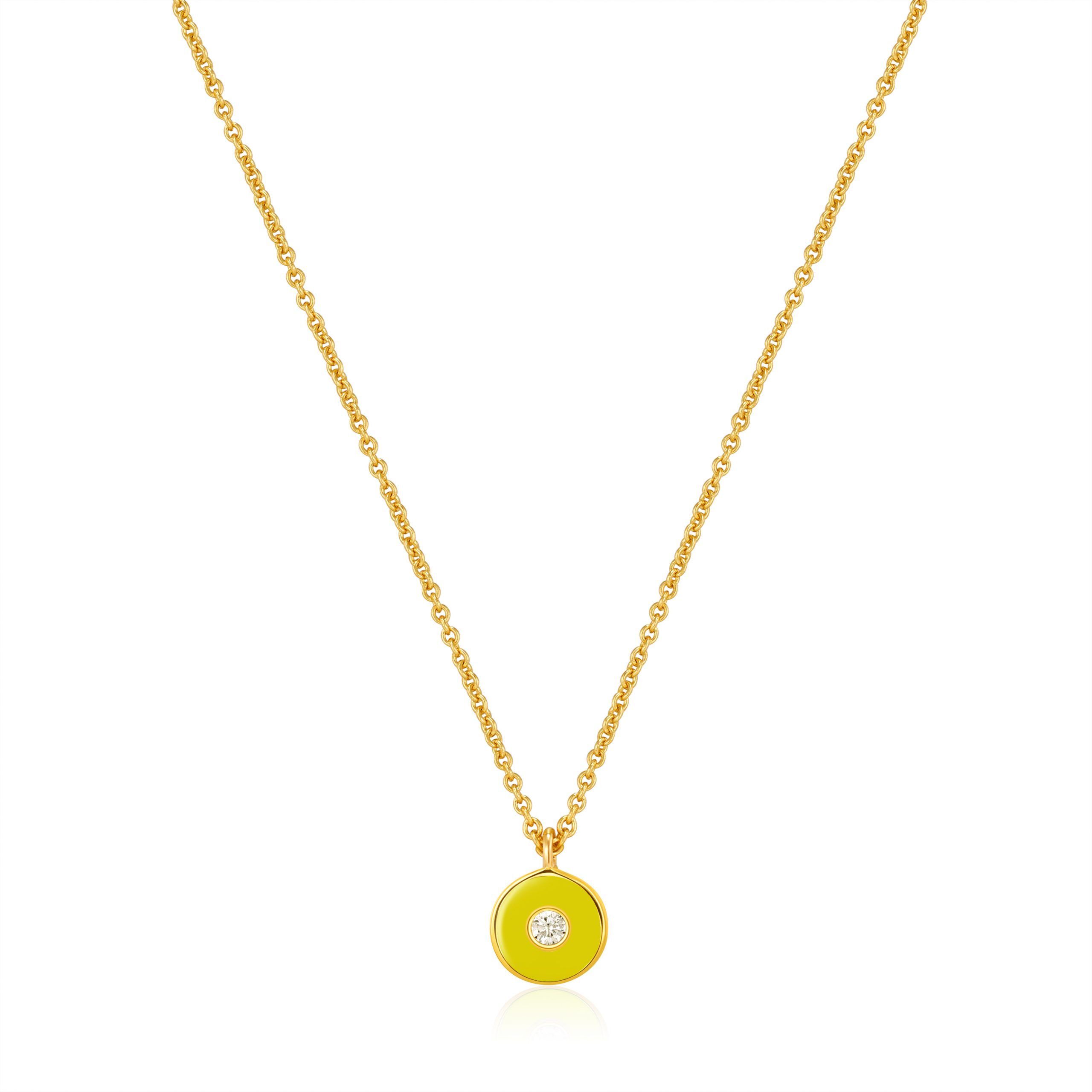 ania haie neon nights yellow enamel pendant