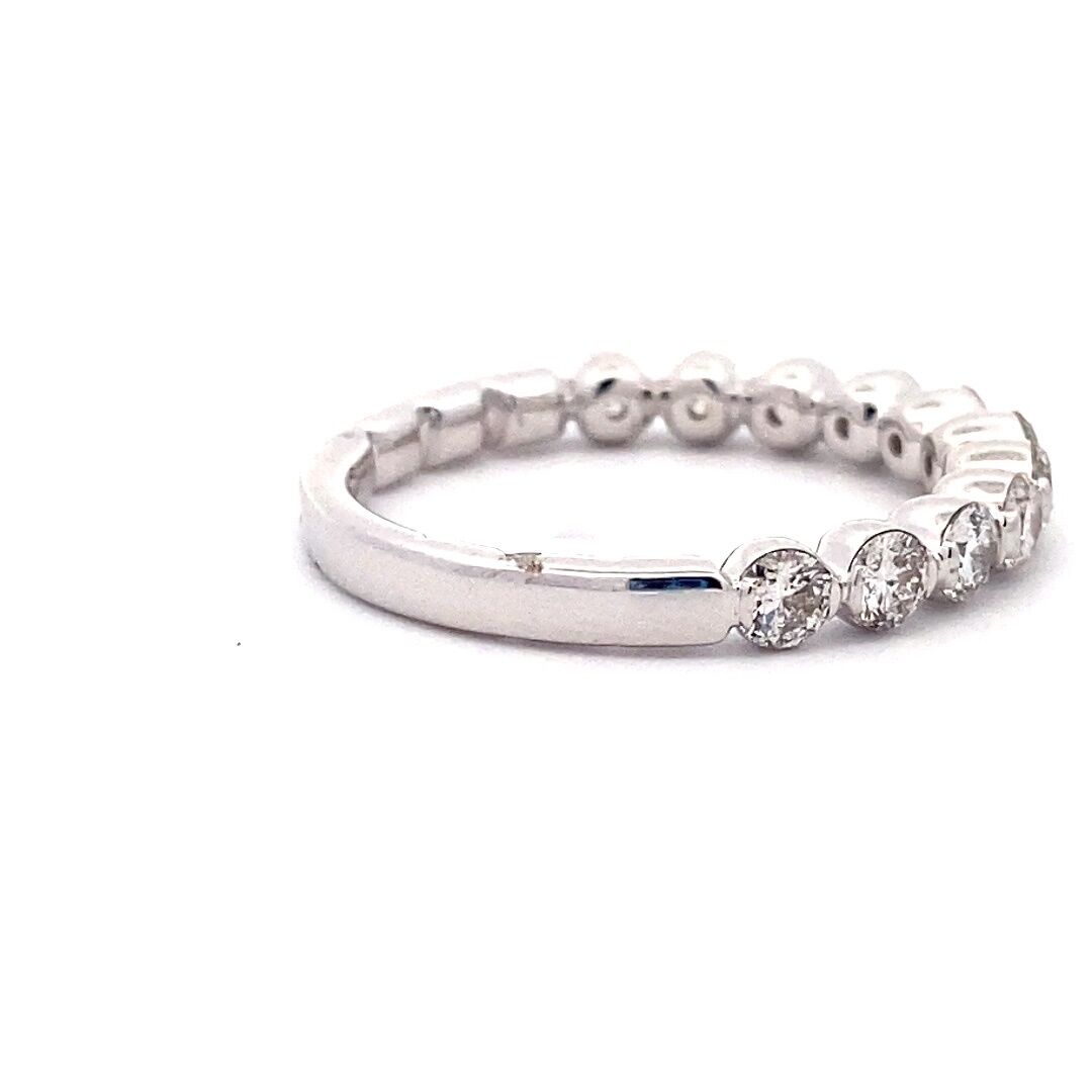 Eleven-Stone Diamond Band in 14k White Gold
