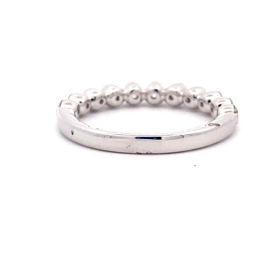Eleven-Stone Diamond Band in 14k White Gold