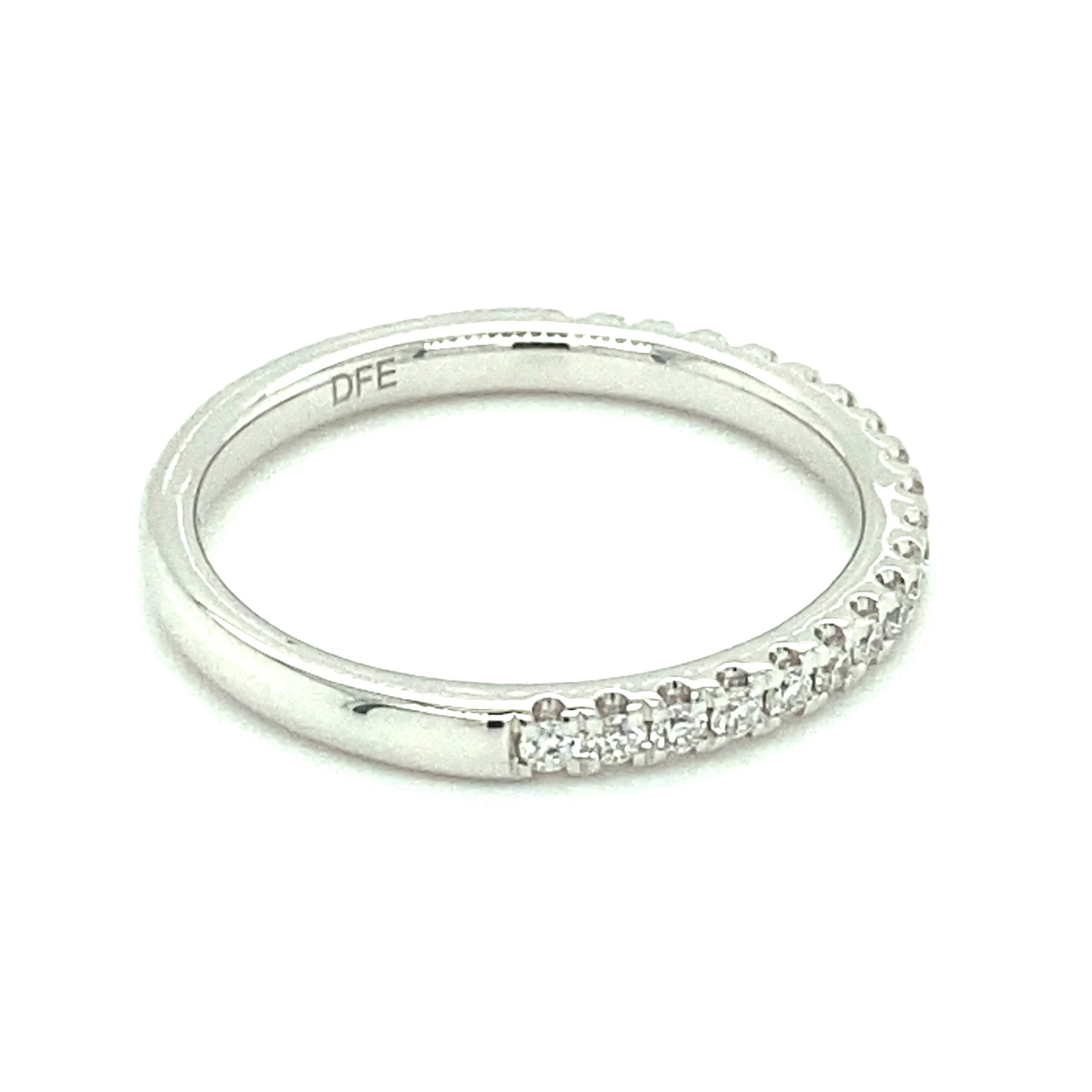 0.25ctw French Pave Diamond Band in 14k White Gold