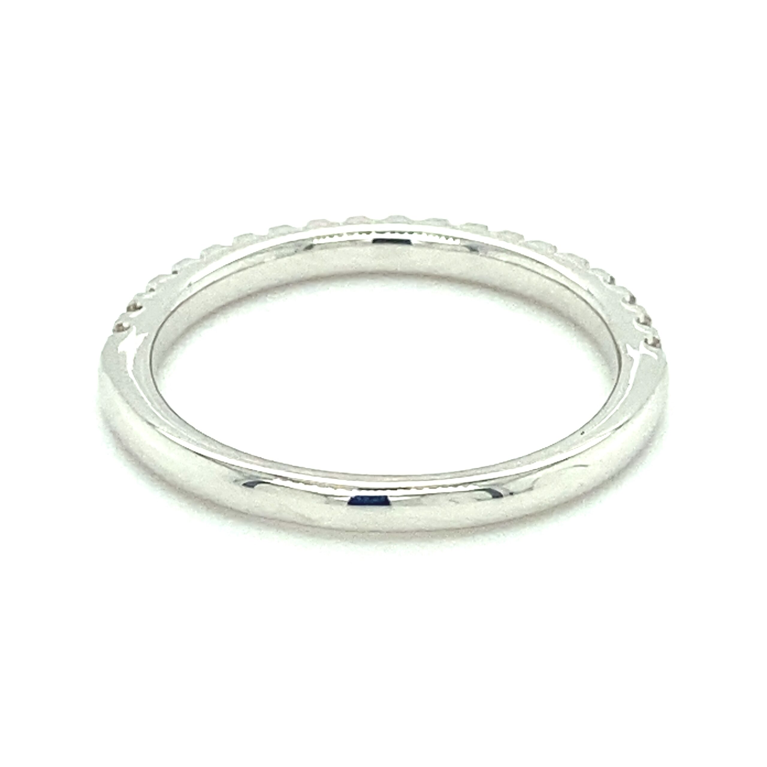0.25ctw French Pave Diamond Band in 14k White Gold