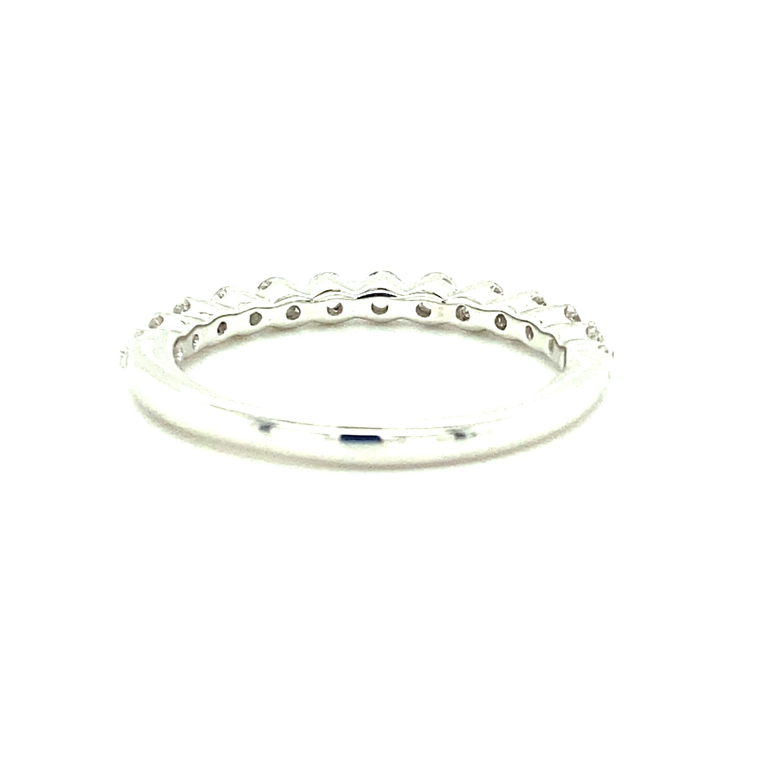 0.50ctw Shared Prong Diamond Band in 14k White Gold