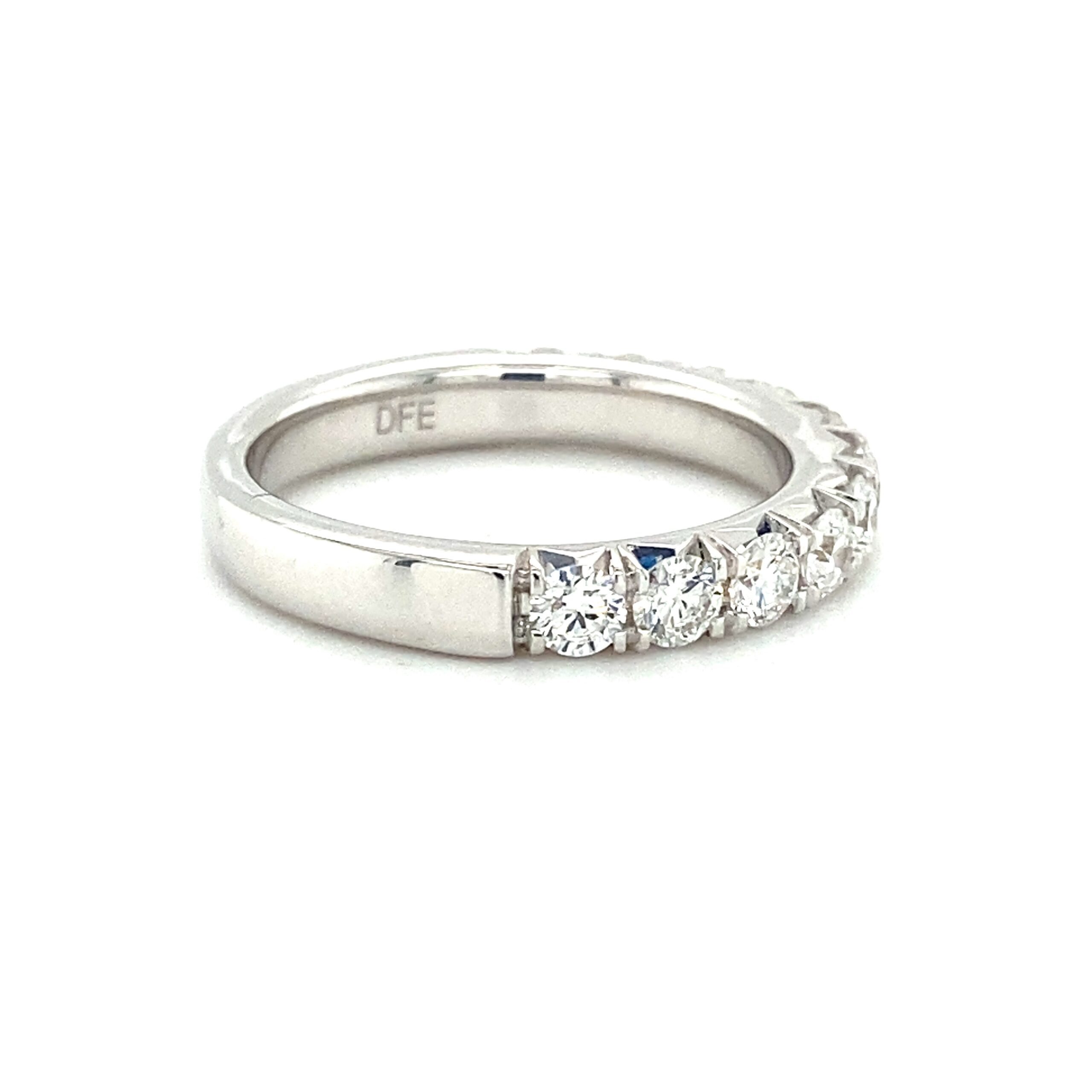 1.00ctw French Prong Diamond Band in 14k White Gold