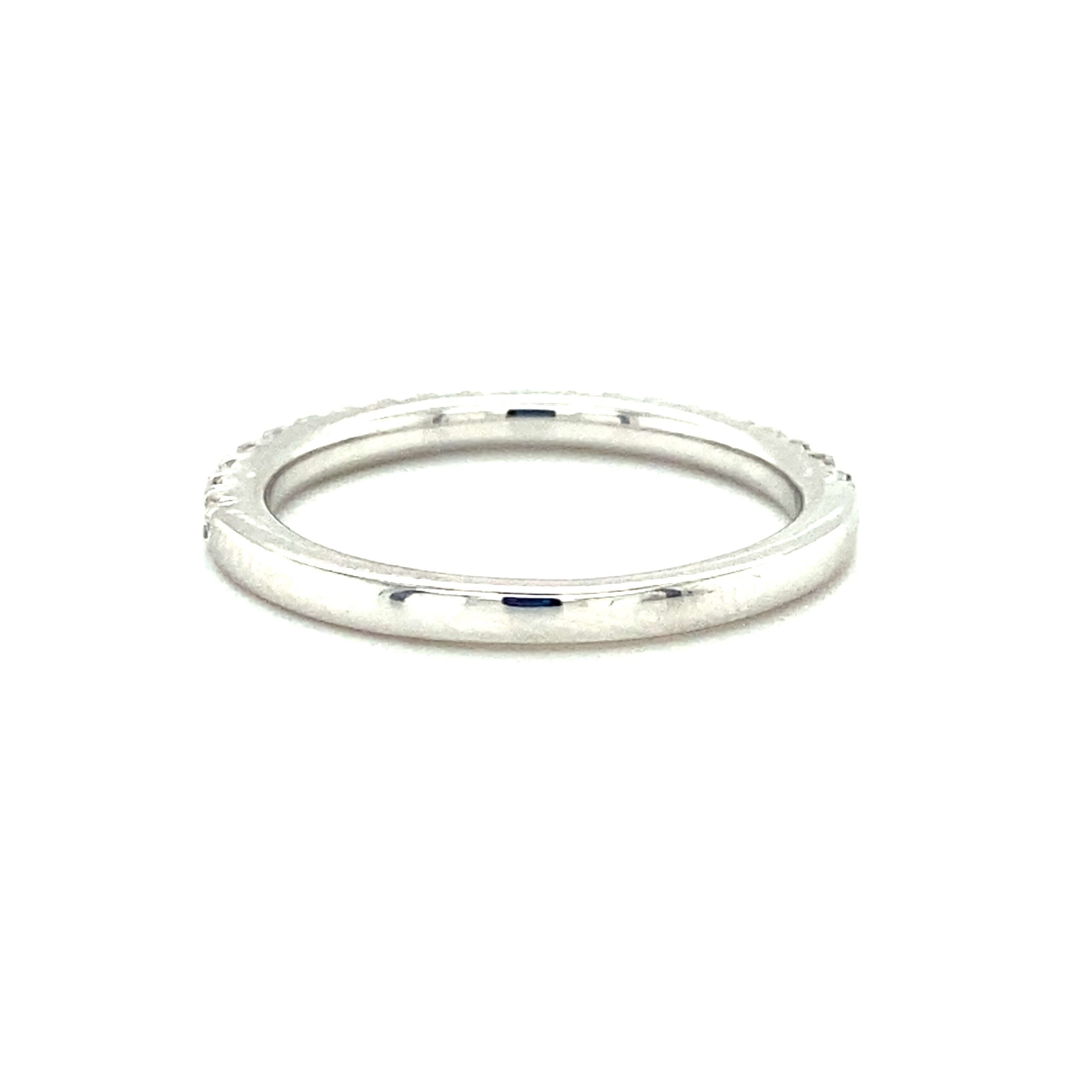 0.26ctw Fishtail Prong Diamond Band in 14k White Gold