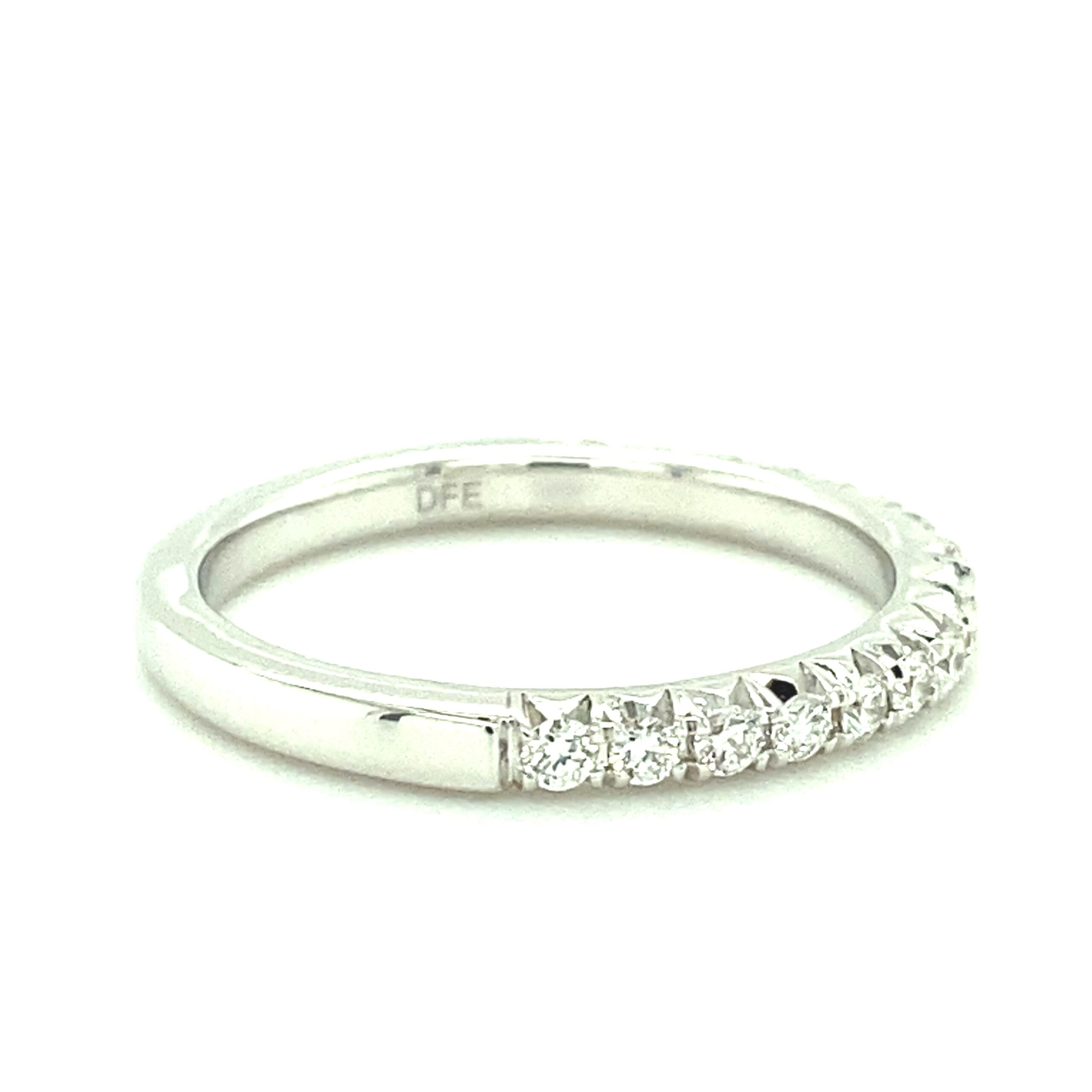 0.36ctw Fishtail Prong Diamond Band in 14k White Gold
