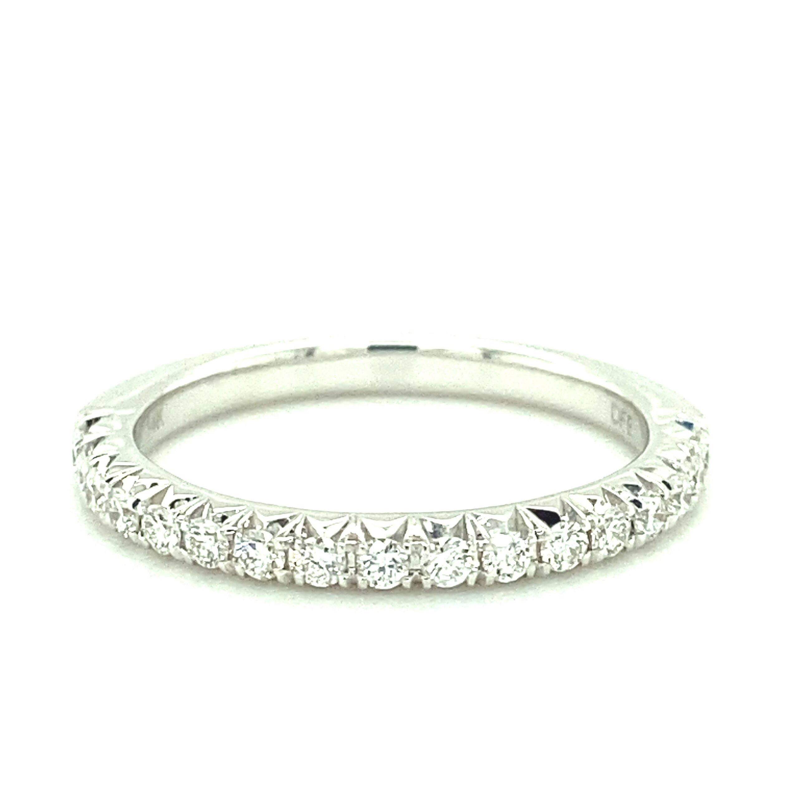 0.36ctw Fishtail Prong Diamond Band in 14k White Gold