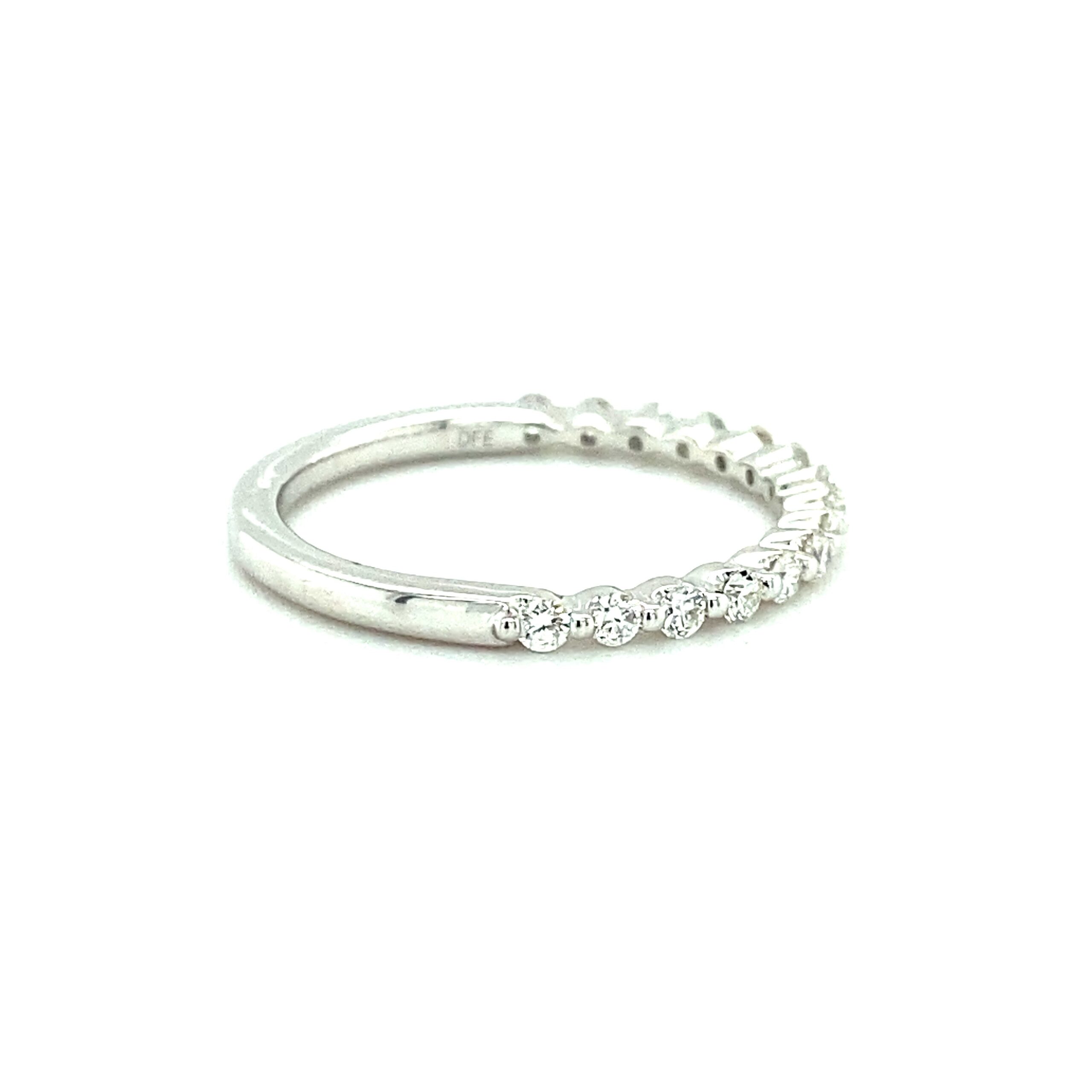 0.34ctw Shared Prong Diamond Band in 14k White Gold
