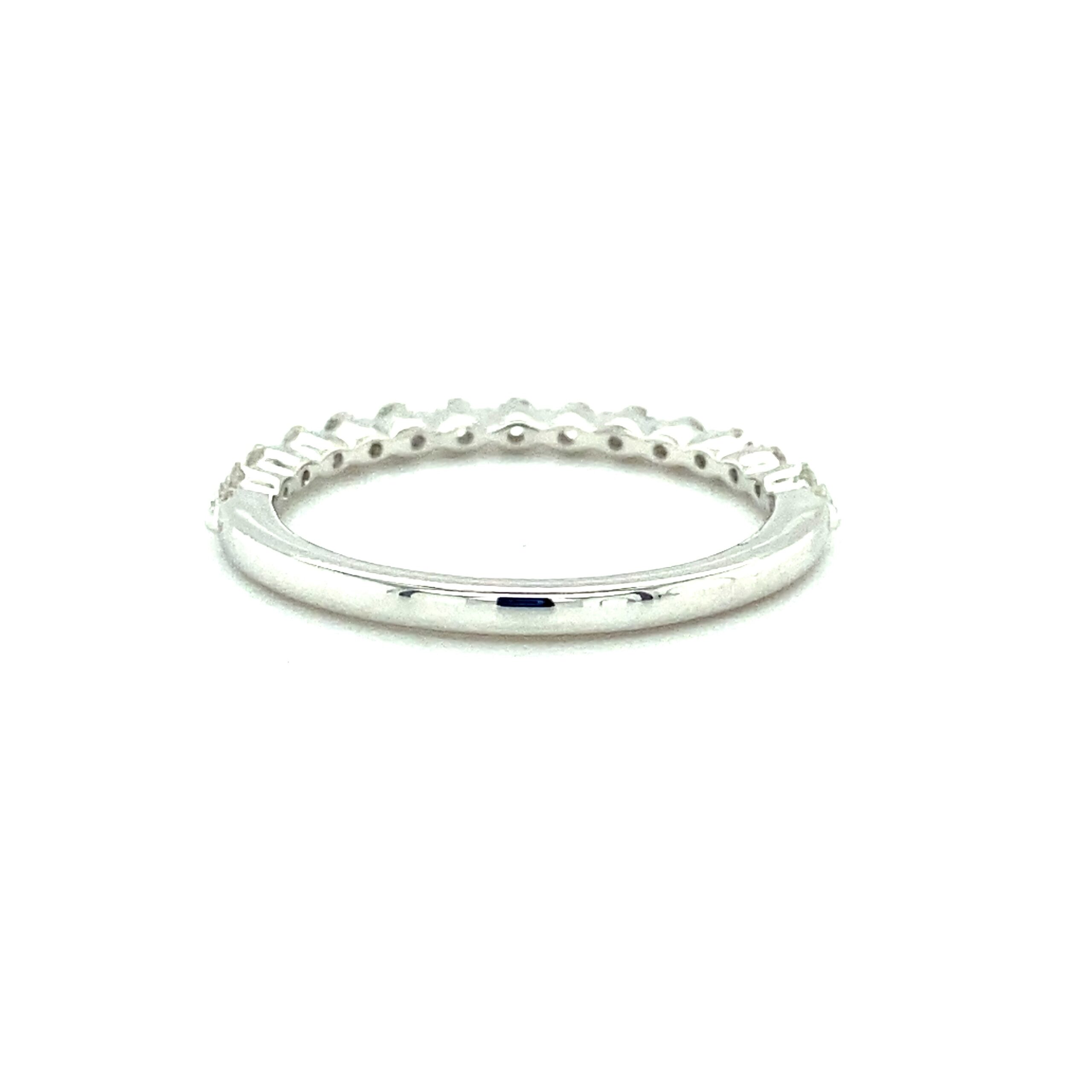 0.34ctw Shared Prong Diamond Band in 14k White Gold