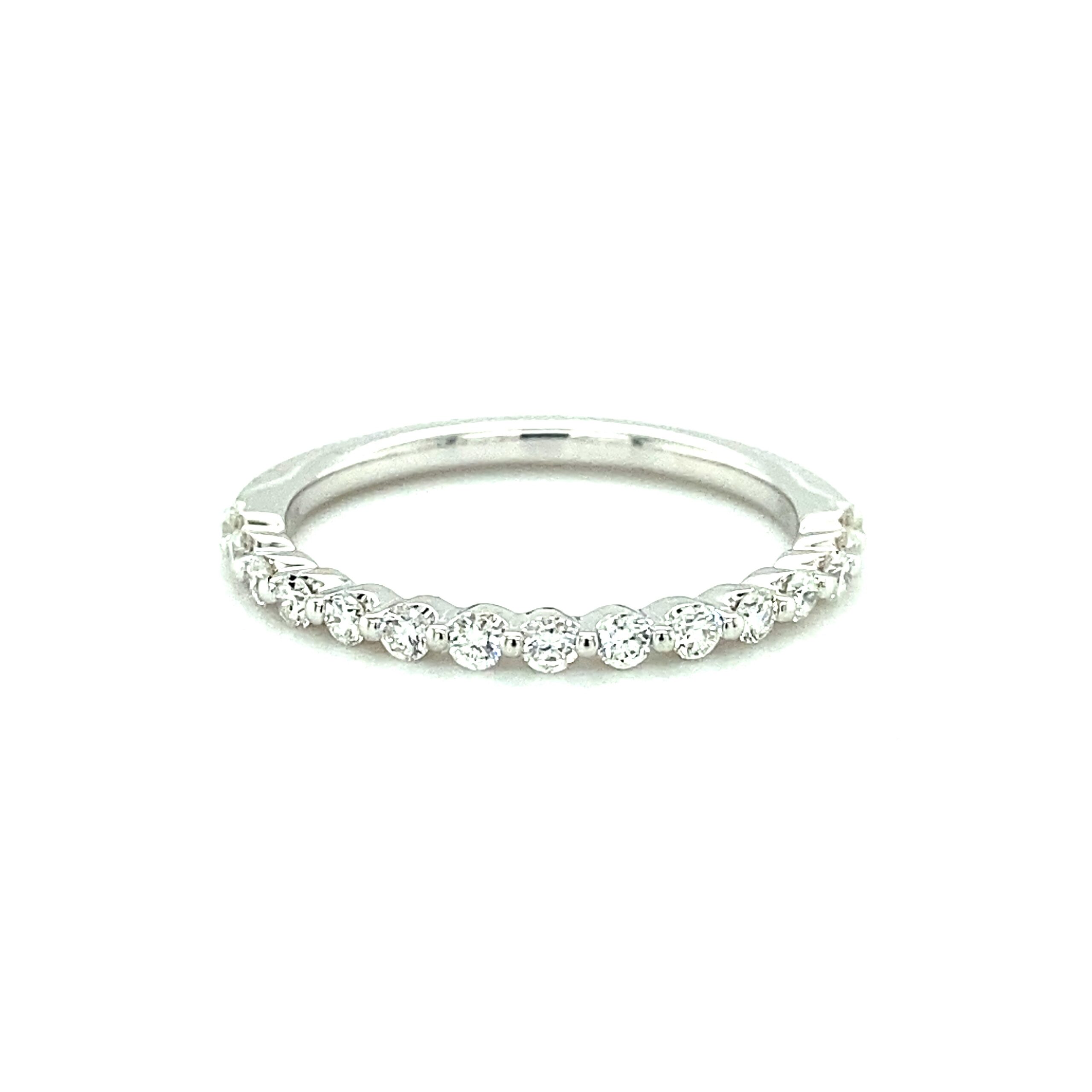 0.34ctw Shared Prong Diamond Band in 14k White Gold