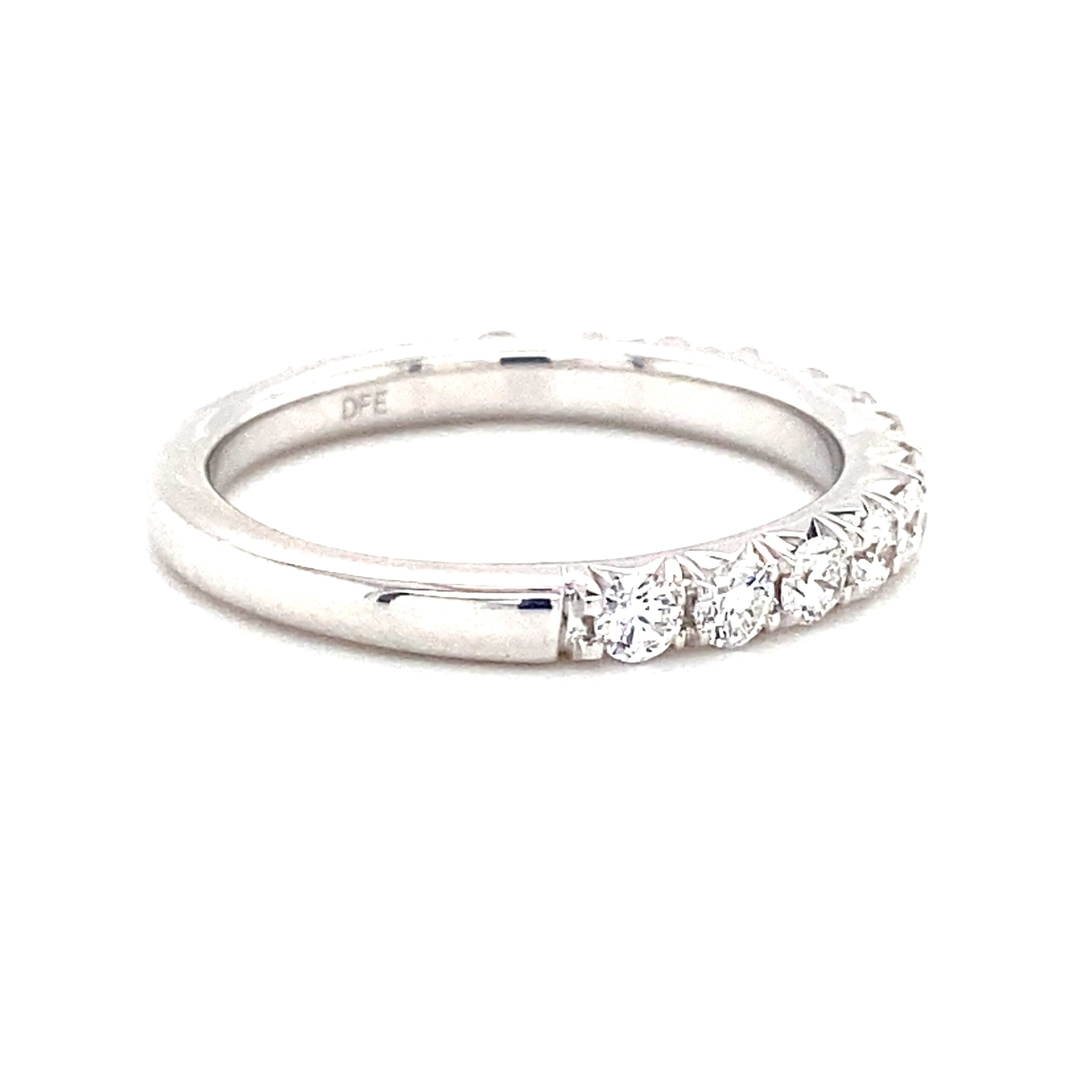 0.65ctw French Pave Diamond Band in 14k White Gold