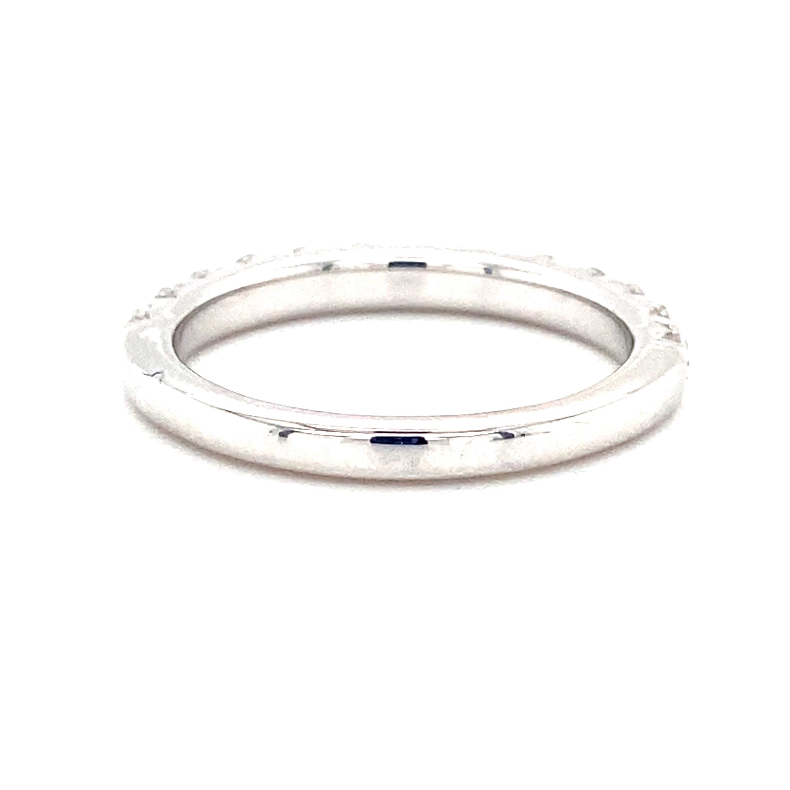 0.65ctw French Pave Diamond Band in 14k White Gold