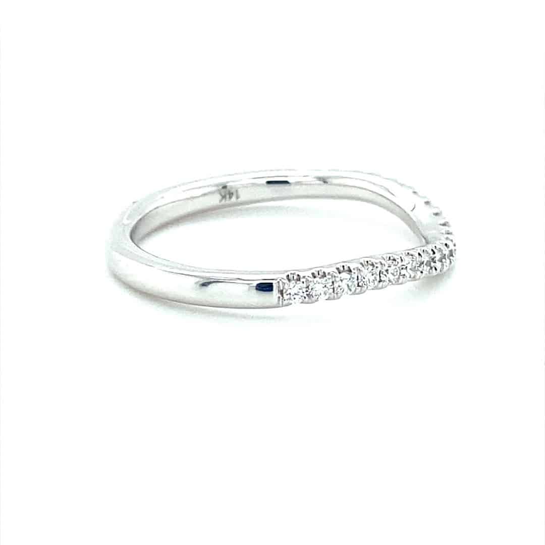 0.20ctw Curved Diamond Band in 14k White Gold