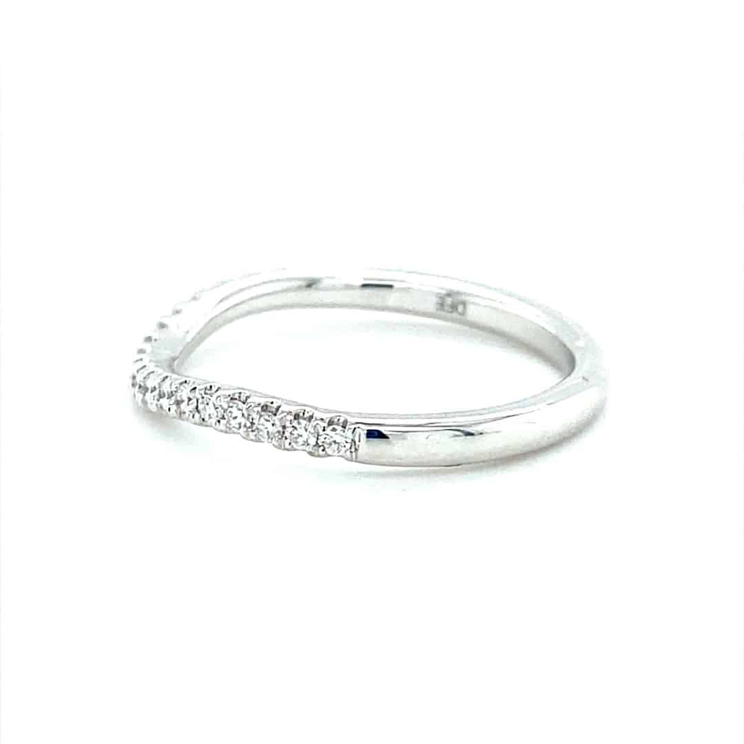 0.20ctw Curved Diamond Band in 14k White Gold