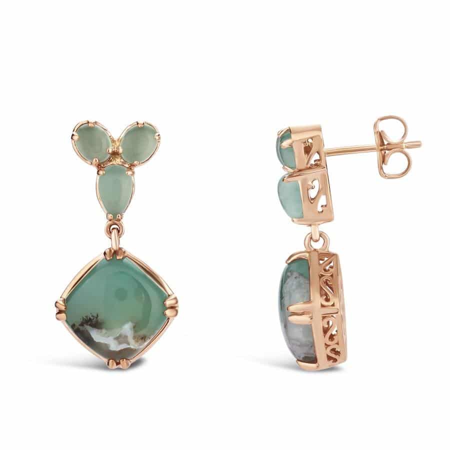 Aquaprase Dangle Earrings in 14k Rose Gold by Le Vian