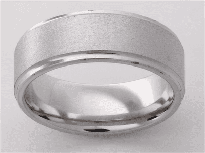 Serinium Satin Finish Step Edge Comfort Fit Band
