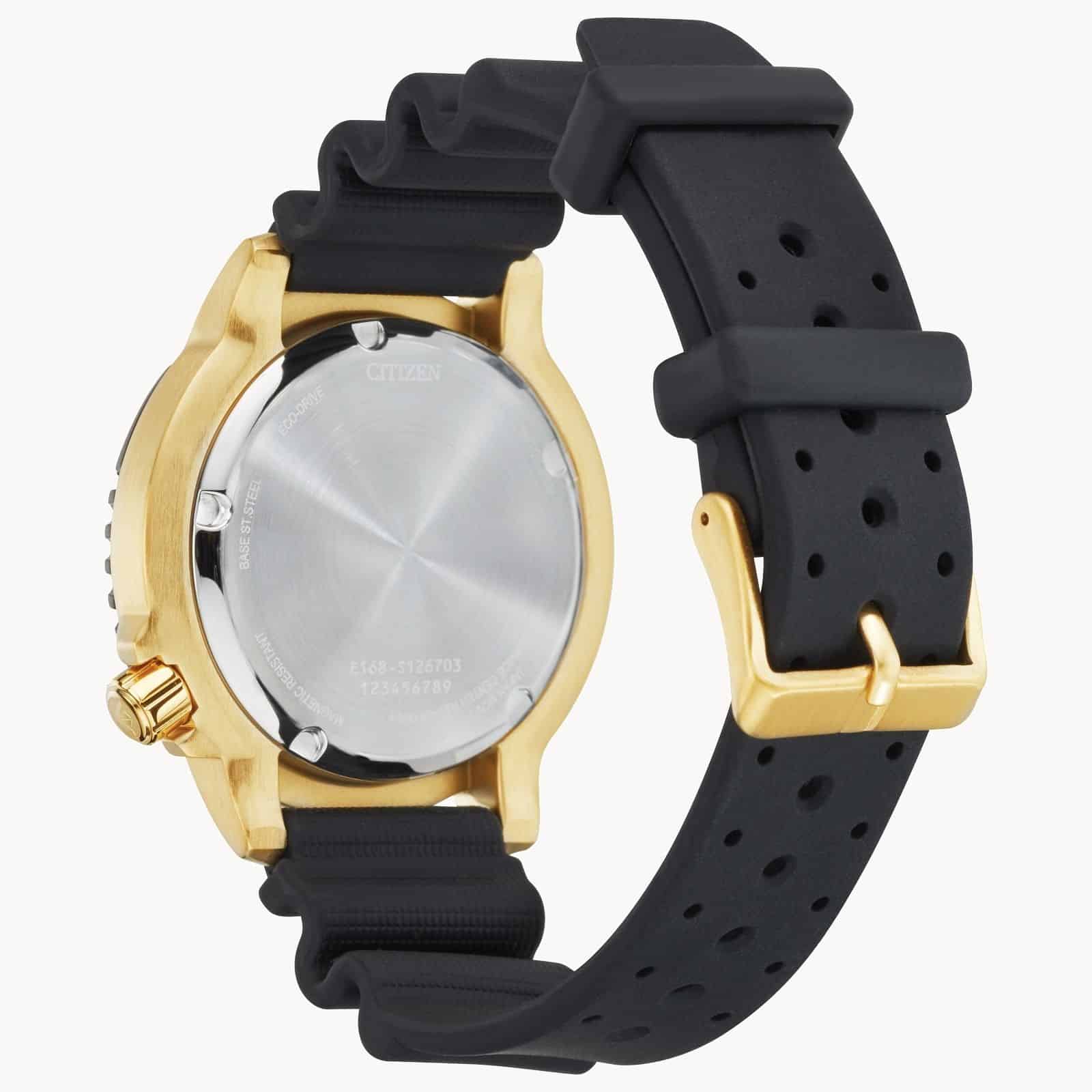 Eco-Drive Promaster Diver Watch in Black and Gold by Citizen