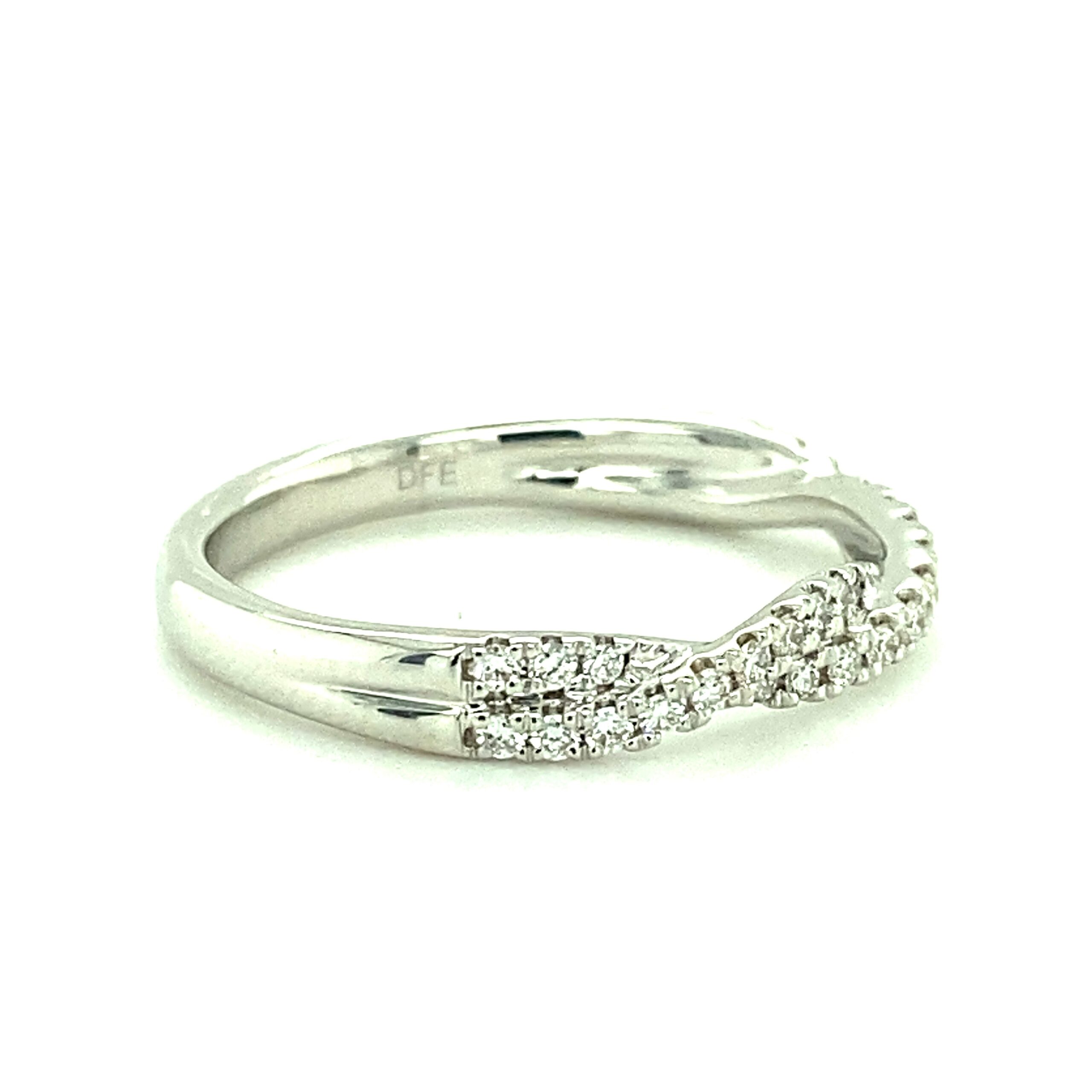 0.29ctw Twist Diamond Band in 14k White Gold
