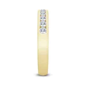 Diamond Channel Wedding Band in 14k Yellow Gold