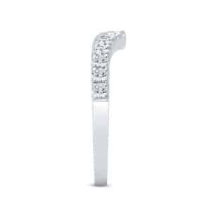 Diamond Chevron Wedding Band in 14k White Gold