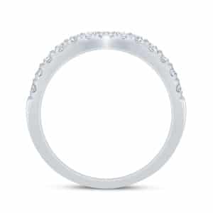 Diamond Chevron Wedding Band in 14k White Gold