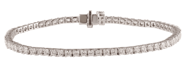 Lab-Grown Diamond Line Bracelet in 14k White Gold - 3.10ctw