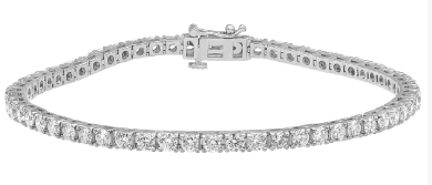 Lab-Grown Diamond Line Bracelet in 14k White Gold - 4.10ctw