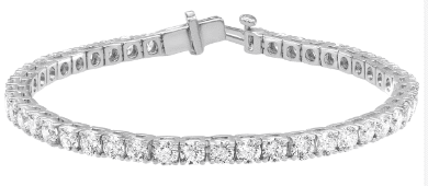 Lab-Grown Diamond Line Bracelet in 14k White Gold - 5ctw